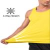 KEFITEVD Men's Workout Tank Tops Sleeveless Quick Dry UPF 80+ Summer Sun Shirts for Running Swim Gym Beach Yellow M view 4