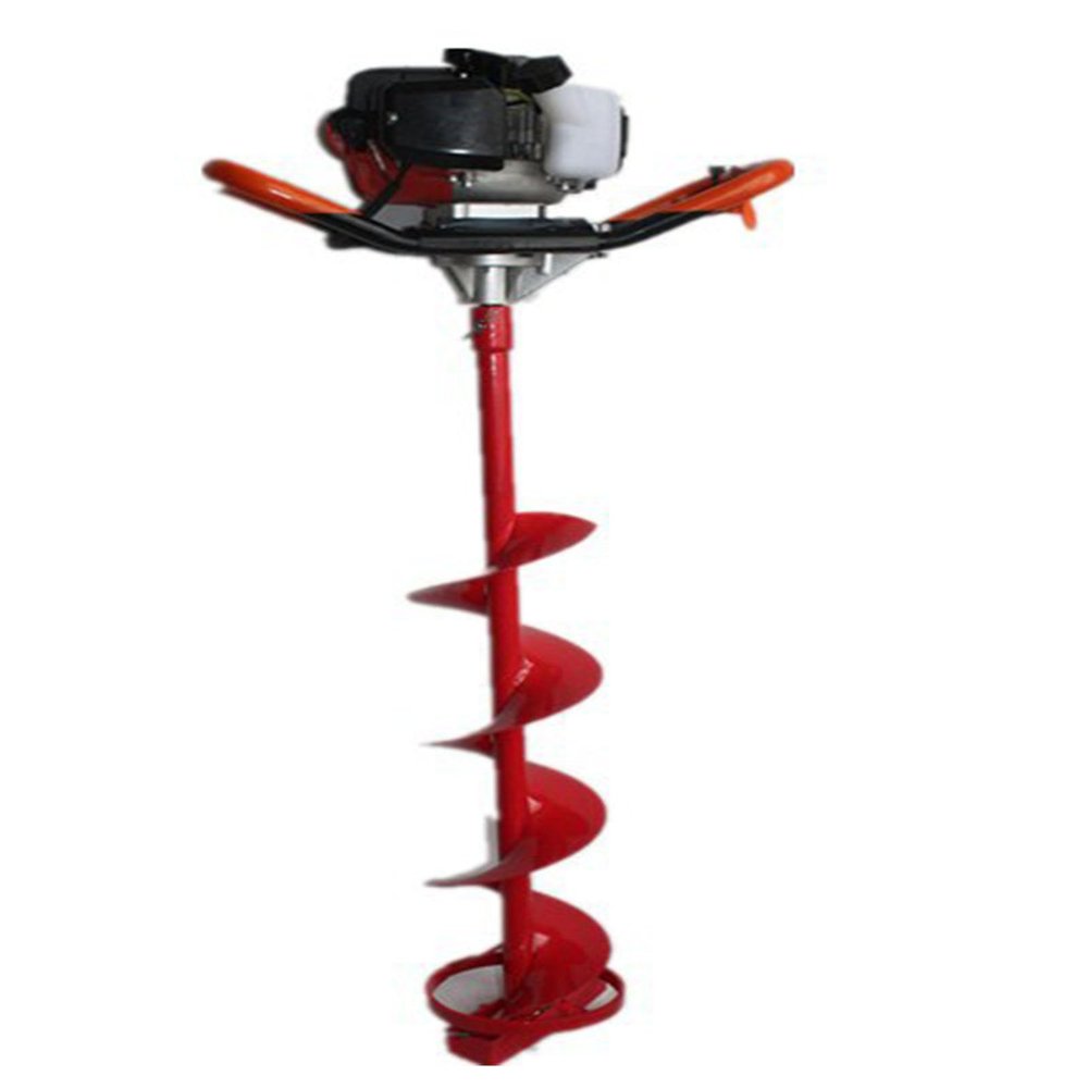 QIZHIMEI Ice Fishing 8 "Gas Ice Fishing Auger with High Performance Gasoline Ice Fishing Auger