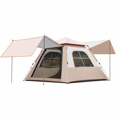 Camping Tent, 2 Doors and 2 Windows, with Mesh, Breathable on Seven sides, Pop-up Lightweight Camping Tent, Suitable for Outdoor, Picnic and Family Gatherings ( Size : 94.4x94.4x61.0in/240x240x155cm )