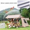 Camping Tent, 2 Doors and 2 Windows, with Mesh, Breathable on Seven sides, Pop-up Lightweight Camping Tent, Suitable for Outdoor, Picnic and Family Gatherings ( Size : 94.4x94.4x61.0in/240x240x155cm ) view 3