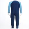 Manyakai Boys Girls Rash Guard One Piece Bathing Suit Full Length Contrast Swimsuit Sun Protection Swimwear Navy 11-12 Years view 3