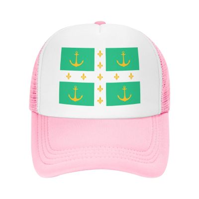 DELDA Drapeau Arsenal Rochefort Mesh Trucker Cap Breathable Dad Hat Pink, One Size-Large