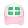 DELDA Drapeau Arsenal Rochefort Mesh Trucker Cap Breathable Dad Hat Pink, One Size-Large view 1