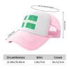 DELDA Drapeau Arsenal Rochefort Mesh Trucker Cap Breathable Dad Hat Pink, One Size-Large view 4