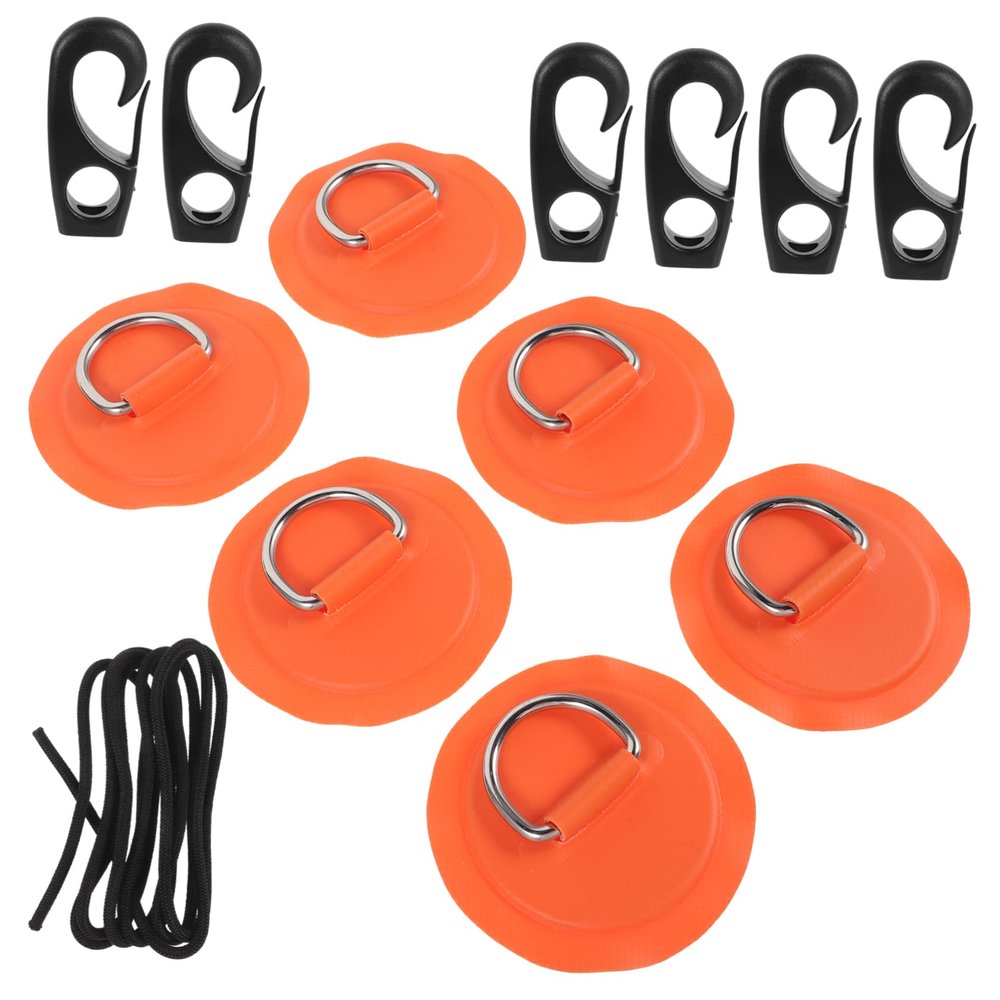 GANAZONO Inflatable Boat D-Ring Patch Suit Kayak Anchor Line Buckle for Deck Attachment