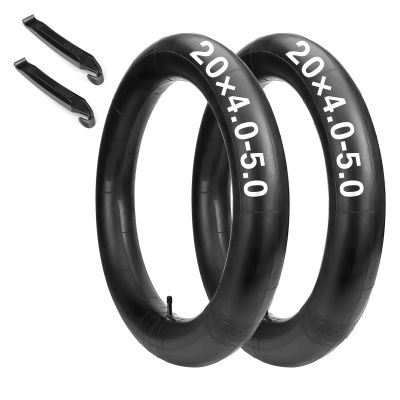 2-Pack 204.0-5.0 Fat Tire Bike Tubes: Heavy Duty Bike Tube with AV 32mm Schrader Valve, Compatible with 20x4.0 20x4 1/4 20x4.3 20x4.4 20x4.5 20x4.80 20x4.90 20x5.0 E-Bike/Road Bike/Mountain Bike