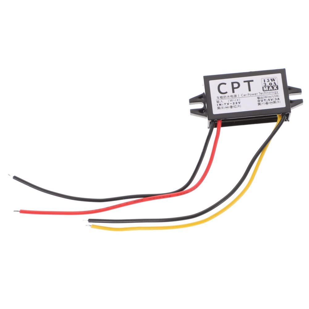 Veemoon Mini Dc to Dc Boost Power Converter 7v-12v to 5v 3a Voltage Regulator Mounting Ears