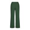 Women's Cropped Drawstring Waist Wide Leg Loose Cotton Linen Capri Pants Casual Lightweight Elastic Waist Loose Wide Leg Linen High Waist Pants Trousers view 4