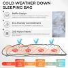 ATEPA Down Sleeping Bag for Adults, 650FP Recycled 35F 45F Wearable Ultralight 3 Season Packable Compact Sleeping Bags with Buttons & Stuff Sack for Backpacking Camping Hiking, Black view 2