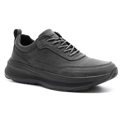 Men's Orthopedic Leather Dress Fashion Sneakers: Breathable Insoles for Plantar Fasciitis, Arch Support Shoes Adjustable for Flat Feet, Comfortable Walking Shoes for Mens Black Size 13