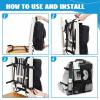 Bulyoou Boat Seat Backpack Boat Backseat Storage Organizer with Mesh Pockets, Handle and Adjustable Back Belt, Waterproof Boat Storage Bag for Swimsuit Boating Accessories, Black(Classic Style) view 4