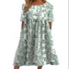 Boho Floral Dress with Pockets Flowy Linen Dresses Summer Casual Midi Dress for Women Cotton Summer Dresses Women Floral A Line Dress,A Floral 01,2XL view 1