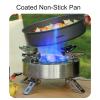 Camping Cookware, Hanging Pot Pan Kettle Set with Plastic Plates, Bowls, Camping Pan for Camping, Backpacking, Outdoor Cooking and Picnic (Size : Large) view 3