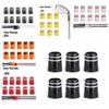 atcdfuw 10 Pcs Golf Iron Ferrules with Silver Double Rubber Tapered Ferrule Iron Rod Damping for Tapered 0.355 Shaft 355 Ferrules Golf, Black view 3