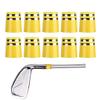 atcdfuw 10 Pcs Golf Iron Ferrules with Silver Double Rubber Tapered Ferrule Iron Rod Damping for Tapered 0.355 Shaft 355 Ferrules Golf, Black view 4