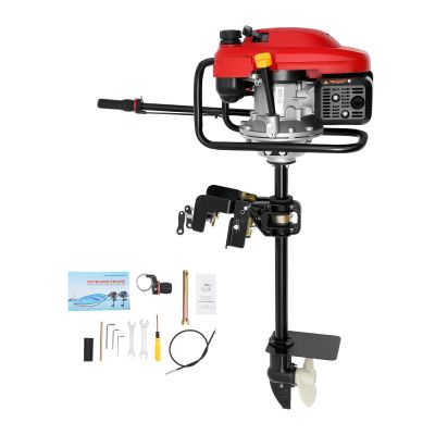 4Stroke 7.5 Hp Outboard Motor, 200CC Heavy Boat Marine Motor, Fishing Boat Engine Water Cooling, Maximum Power of 3.5Kw for in Fishing, Aquaculture Fishing Boat, Motorboat and Inflatable Boat