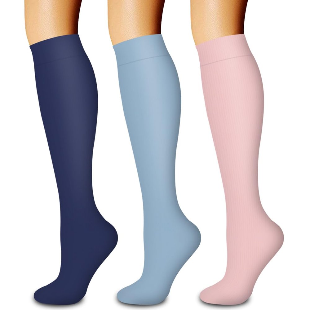 Laite Hebe 3 Pack Compression Sock-Compression Sock For Women and Men Circulation -Best for Running,Athletic Sports