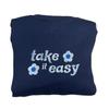 Take It Easy Embroidered Crewneck,Cute Sweatshirt,Trendy Crewneck,Unisex White view 1