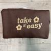 Take It Easy Embroidered Crewneck,Cute Sweatshirt,Trendy Crewneck,Unisex White view 2