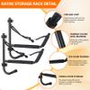 BALAVA Kayak Storage Rack,Kayak Wall Mount,Heavy Duty Kayak Rack for Garage,Folding Kayak Hanger Kayak Hook With Paddle Rack Fixing Strap for Kayaks,Paddle Boards,Surfboards,Snowboards(Black,2pack) view 3