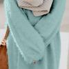 JEKE-DG Women's Furry Pullover Sweater Dress Casual Crewneck Long Sleeve Dress Loose Oversized Knitted Mini Tops (Large,Cyan) view 3