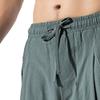 SWJGLITTR Men's Linen Drawstring Capri Cotton Lightweight Loose 3/4 Shorts Casual Elastic Waist Beach Short (Green,Large) view 2