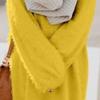 Women's Furry Pullover Sweater Dress Casual Crewneck Long Sleeve Dress Loose Oversized Knitted Mini Tops (X-Large,Yellow) view 4