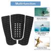3 PCS Surfboard Skimboard Pad, EVA Surfing Anti Slip Traction Cushion Tailpad Deck Grip with Kicker for Stomp Surf Boards Fish Board(Black) view 4
