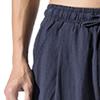 SWJGLITTR Men's Linen Drawstring Capri Cotton Lightweight Loose 3/4 Shorts Casual Elastic Waist Beach Short (Blue,X-Large) view 4