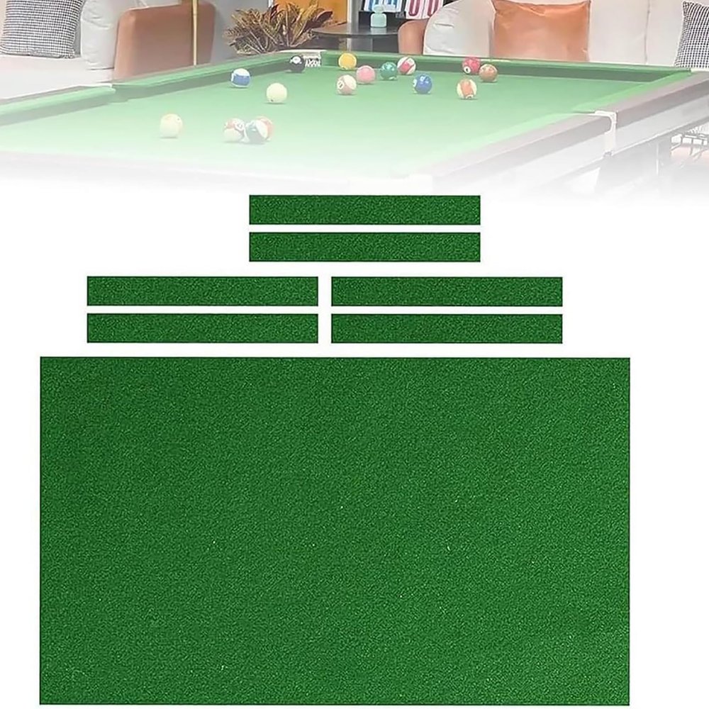 COYEUX Pool Table Cloth Felt Replacement Kit, Green Snooker Indoor Sports Game Tablecloth, for 7' 8' 9' Pool Tables, Fits Standard Pool Tables
