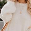 JEKE-DG Women's Furry Pullover Sweater Dress Casual Crewneck Long Sleeve Dress Loose Oversized Knitted Mini Tops (3X-Large,White) view 3