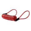 ULTECHNOVO Motorcycle Disc Brake Lock Reminder Cable Security Wire for Bikes Lightweight Coiled Design Fits for Motorbikes Scooters and Bicycles Red view 1