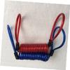 ULTECHNOVO Motorcycle Disc Brake Lock Reminder Cable Security Wire for Bikes Lightweight Coiled Design Fits for Motorbikes Scooters and Bicycles Red view 2