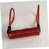 ULTECHNOVO Motorcycle Disc Brake Lock Reminder Cable Security Wire for Bikes Lightweight Coiled Design Fits for Motorbikes Scooters and Bicycles Red view 4