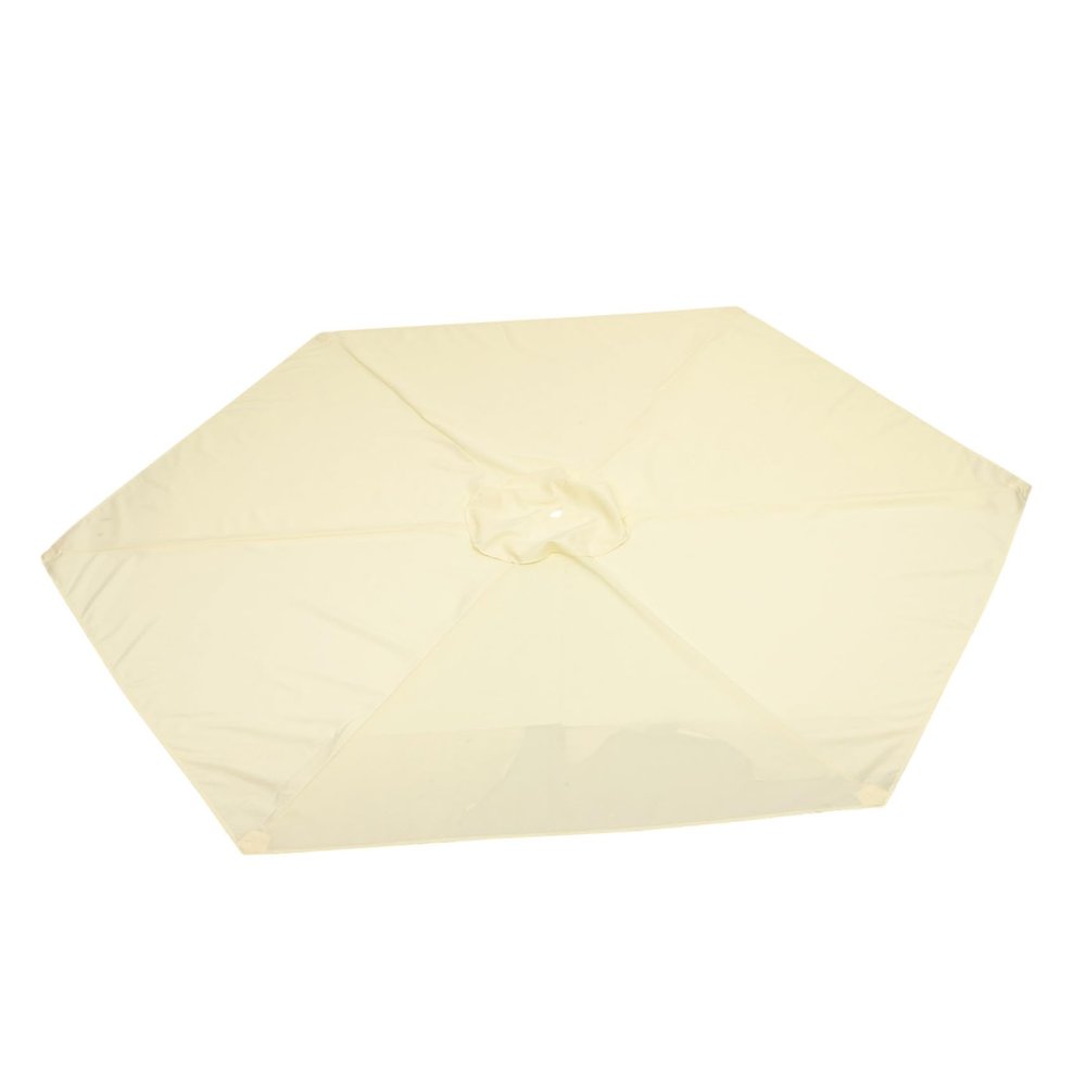POPETPOP 2.7m 6 Bone Outdoor Patio Umbrella Replacement Canopy Beach Umbrella Top Large Cover Replacement Fabric for Yard