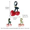 Fuerxy Cute Cherry Charm for Purse Handbags Bag Accessories PU Key Charm (Red) view 2