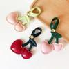 Fuerxy Cute Cherry Charm for Purse Handbags Bag Accessories PU Key Charm (Red) view 3