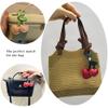 Fuerxy Cute Cherry Charm for Purse Handbags Bag Accessories PU Key Charm (Red) view 4