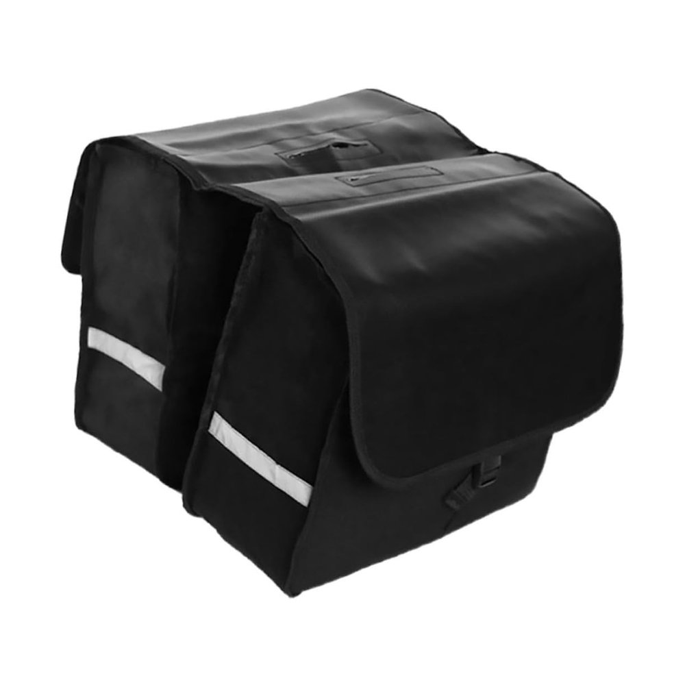 WHAMVOX Mountain Bike Bag Pannier Bike Rear Seat Pannier Pack Reflective Stripes Large Compartment Fabric