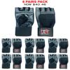 BTR BORN TO RACE 6 Pairs Pack Weight Lifting Gloves Long Wrist Wrap Genuine Cowhide Leather Power Lifting, Gym Fitness, Workout Gloves (6-Pack, XL) view 3
