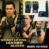 BTR BORN TO RACE 6 Pairs Pack Weight Lifting Gloves Long Wrist Wrap Genuine Cowhide Leather Power Lifting, Gym Fitness, Workout Gloves (6-Pack, M) view 2