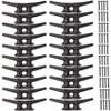4 inch Electrophoretic Coated Black Dock Cleats Boat Cleats, Boat Dock Cleats Rope Cleat With Hardware Ideal for Boat, Decks, Piers for Tying up Boats,Marine Decor,Boat Ties,Cleats for Boat(20 Pack) view 1