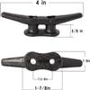4 inch Electrophoretic Coated Black Dock Cleats Boat Cleats, Boat Dock Cleats Rope Cleat With Hardware Ideal for Boat, Decks, Piers for Tying up Boats,Marine Decor,Boat Ties,Cleats for Boat(20 Pack) view 3