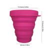 Pineeseatile Camping Mug,Portable Silicone Cup Collapsible Travel Cup with Lid Foldable Travel Camping Mug for Picnic 4 Pcs view 2