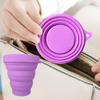 Pineeseatile Camping Mug,Portable Silicone Cup Collapsible Travel Cup with Lid Foldable Travel Camping Mug for Picnic 4 Pcs view 3