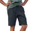 Men's Linen Classic Fit Shorts Cargo Elastic Waist with Pockets Short Drawstring Cotton Outdoor Short Pant (Blue,Large) view 1