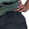 Men's Linen Classic Fit Shorts Cargo Elastic Waist with Pockets Short Drawstring Cotton Outdoor Short Pant (Blue,Large) view 3
