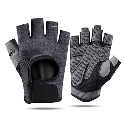 ANJMEICH Fitness Sports Gloves for Machinery Training, Yoga, Cycling, Outdoor Sports (Gray, Small (Small))