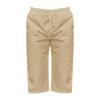 Men's Drawstring Capri Pants Lightweight 3/4 Pant Elastic Waist Shorts Outdoors Cargo Summer Beach Cotton Short (Yellow,3X-Large) view 1