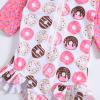 Egmy Toddler Girls Beachwear Long Sleeve Donut Printed Swimsuit Two Swimsuit Bikini Beach (Hot Pink, 6-12 Months) view 4
